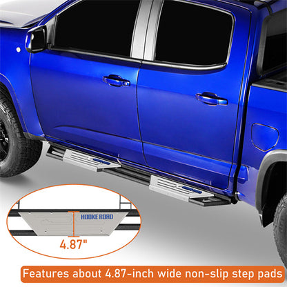 Off Road Nerf Side Step Bars For 2015-2024 Chevy Colorado Crew Cab & GMC Canyon Crew Cab - Ultralisk4x4 -u9104-5