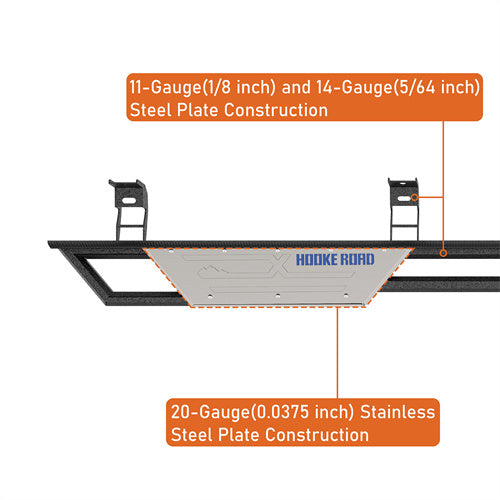 Off Road Nerf Side Step Bars For 2015-2024 Chevy Colorado Crew Cab & GMC Canyon Crew Cab - Ultralisk4x4 -u9104-8