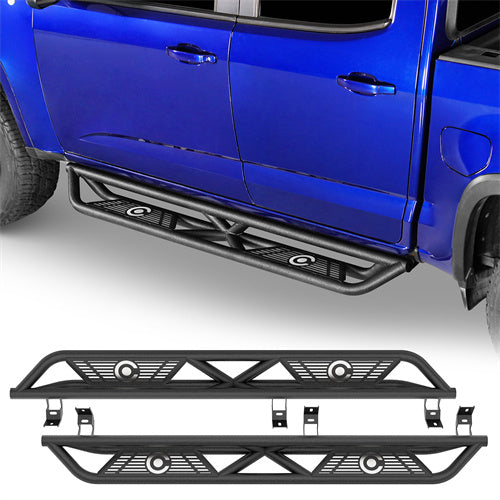 Off Road Nerf Side Step Bars For 2015-2025 Chevy Colorado Crew Cab & GMC Canyon Crew Cab - Ultralisk4x4