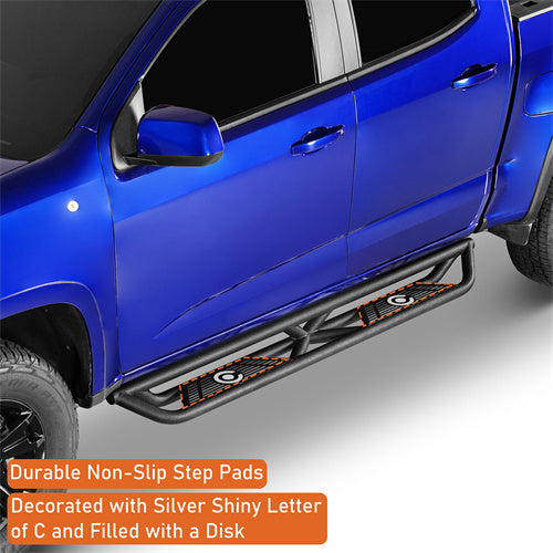Off Road Nerf Side Step Bars For 2015-2025 Chevy Colorado Crew Cab & GMC Canyon Crew Cab - Ultralisk4x4