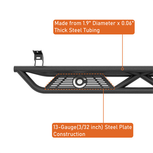Off Road Nerf Side Step Bars For 2015-2025 Chevy Colorado Crew Cab & GMC Canyon Crew Cab - Ultralisk4x4