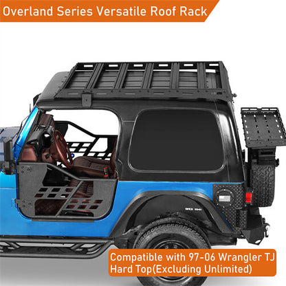 Overland Aluminum Roof Rack For 1997-2006 Jeep Wrangler TJ Hardtop - Ultralisk4x4 -u1038s-4