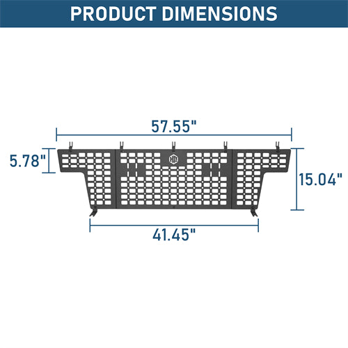 Front Bed MOLLE Panel For 2005-2023 Toyota Tacoma - Ultralisk4x4