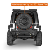 Rear Bumper with Rack Bar & Spare Tire Frame for 2007-2018 Jeep Wrangler JK - Ultralisk 4x4 ULB.2015A+ULB.2015B 9