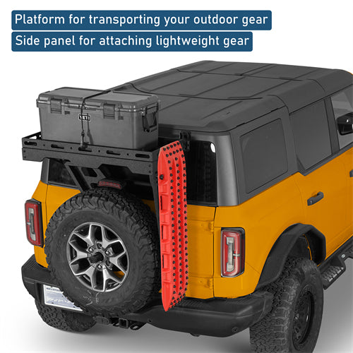 Tailgate Basket Rear Cargo Rack System For 2021-2025 Ford Bronco - Ultralisk4x4