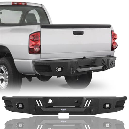Ram 1500 Rear Bumper w/LED Floodlights For 2002-2008 Ram 1500 - Ultralisk 4x4