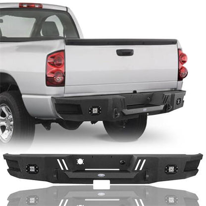 Ram 1500 Rear Bumper w/LED Floodlights For 2002-2008 Ram 1500 - Ultralisk 4x4