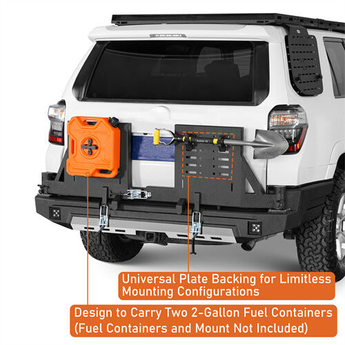 KarooCargo Rear Bumper w/ 5.3-Gallon Jerry Can Holder For 2010-2024 Toyota 4Runner - Ultralisk4x4