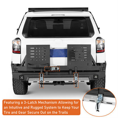 KarooCargo Rear Bumper w/ 5.3-Gallon Jerry Can Holder For 2010-2024 Toyota 4Runner - Ultralisk4x4
