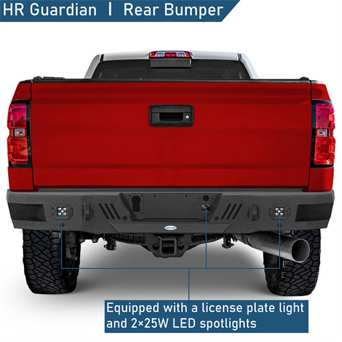 Rear Bumper For 2011-2019 Chevy Silverado 2500HD/3500HD & GMC Sierra 2500HD/3500HD - Ultralisk4x4
