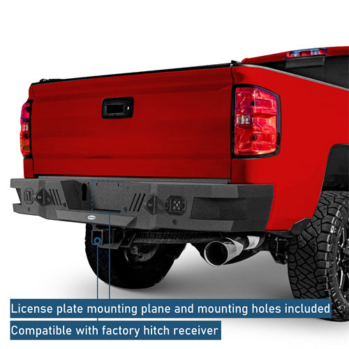 Rear Bumper For 2011-2019 Chevy Silverado 2500HD/3500HD & GMC Sierra 2500HD/3500HD - Ultralisk4x4
