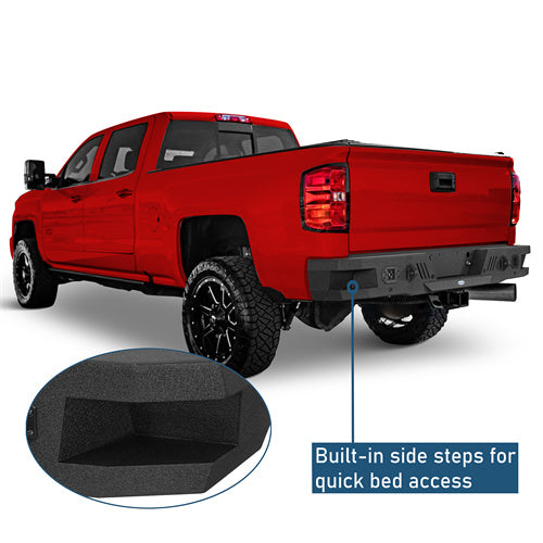 Rear Bumper For 2011-2019 Chevy Silverado 2500HD/3500HD & GMC Sierra 2500HD/3500HD - Ultralisk4x4