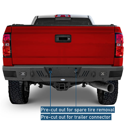 Rear Bumper For 2011-2019 Chevy Silverado 2500HD/3500HD & GMC Sierra 2500HD/3500HD - Ultralisk4x4