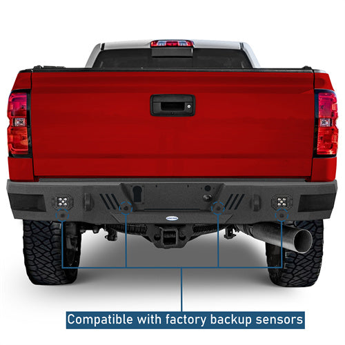 Rear Bumper For 2011-2019 Chevy Silverado 2500HD/3500HD & GMC Sierra 2500HD/3500HD - Ultralisk4x4