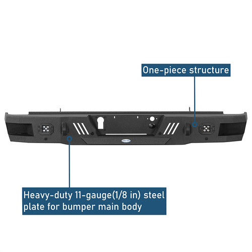 Rear Bumper For 2011-2019 Chevy Silverado 2500HD/3500HD & GMC Sierra 2500HD/3500HD - Ultralisk4x4