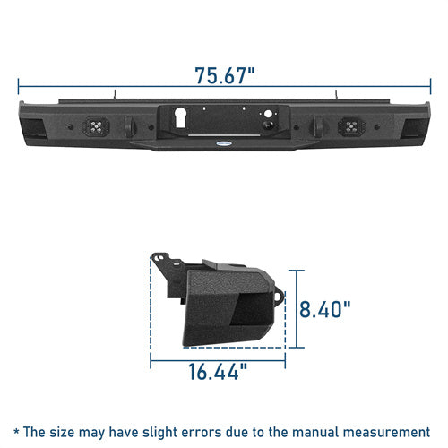 Rear Bumper For 2011-2019 Chevy Silverado 2500HD/3500HD & GMC Sierra 2500HD/3500HD - Ultralisk4x4