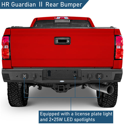 Rear Bumper For 2011-2019 Chevy Silverado 2500HD/3500HD & GMC Sierra 2500HD/3500HD - Ultralisk4x4