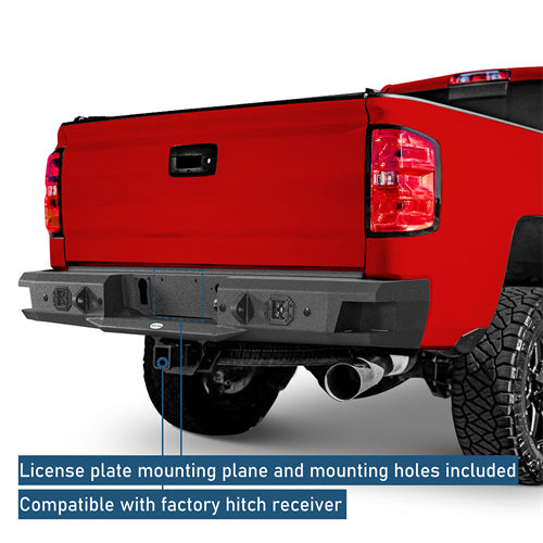 Rear Bumper For 2011-2019 Chevy Silverado 2500HD/3500HD & GMC Sierra 2500HD/3500HD - Ultralisk4x4