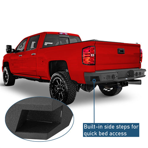 Rear Bumper For 2011-2019 Chevy Silverado 2500HD/3500HD & GMC Sierra 2500HD/3500HD - Ultralisk4x4