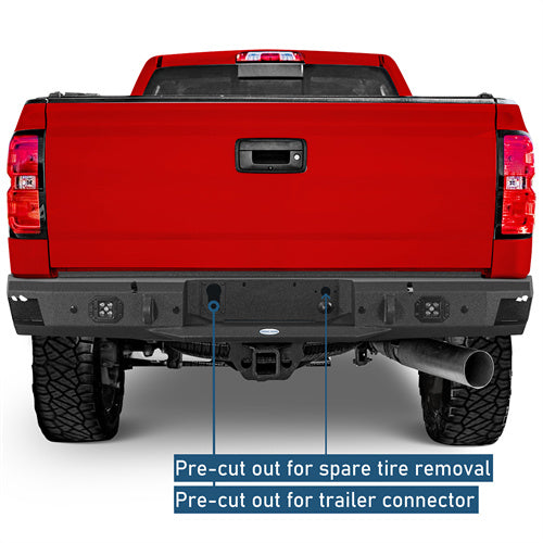 Rear Bumper For 2011-2019 Chevy Silverado 2500HD/3500HD & GMC Sierra 2500HD/3500HD - Ultralisk4x4