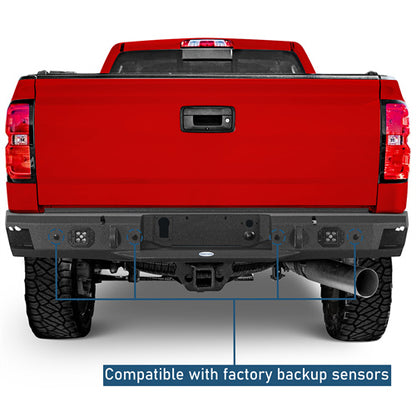 Rear Bumper For 2011-2019 Chevy Silverado 2500HD/3500HD & GMC Sierra 2500HD/3500HD - Ultralisk4x4