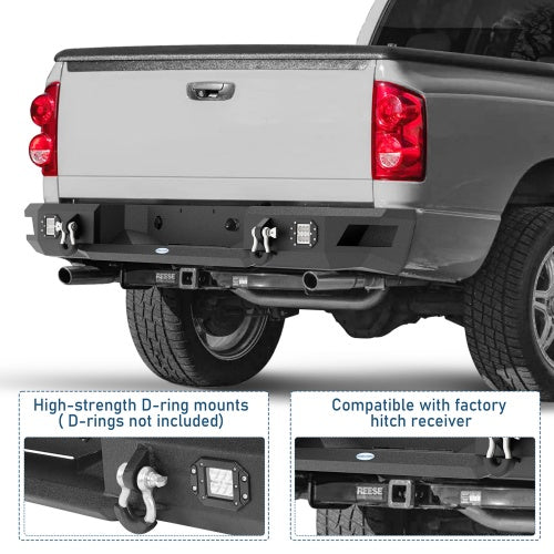 Ram 1500 Rear Bumper w/LED Floodlights(02-08 Dodge Ram 1500) - Ultralisk 4x4