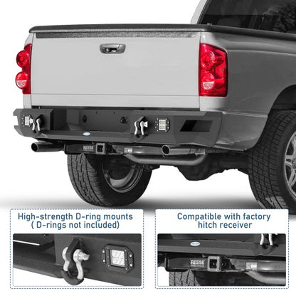 Ram 1500 Rear Bumper w/LED Floodlights(02-08 Dodge Ram 1500) - Ultralisk 4x4