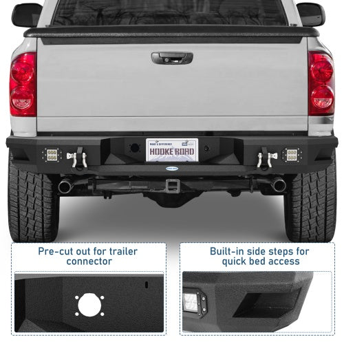 Ram 1500 Rear Bumper w/LED Floodlights(02-08 Dodge Ram 1500) - Ultralisk 4x4