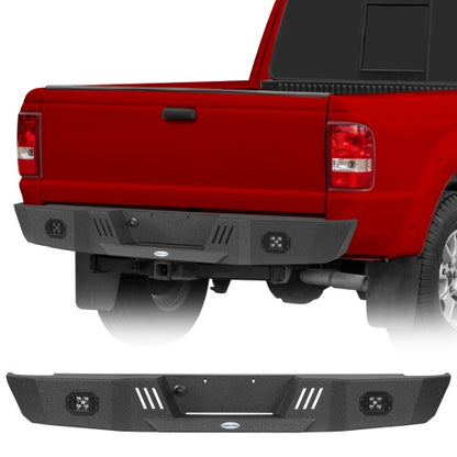 Off-Road Rear Bumper w/ LED Spotlights For 1993-2011 Ford Ranger Fleetside - Ultralisk4x4