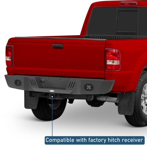 Off-Road Rear Bumper w/ LED Spotlights For 1993-2011 Ford Ranger Fleetside - Ultralisk4x4