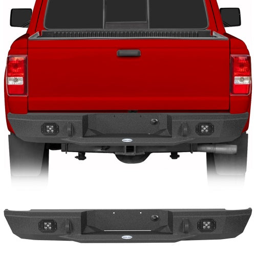 Road Trip Rear Bumper w/ LED Spotlights For 1993-2011 Ford Ranger Fleetside - Ultralisk4x4