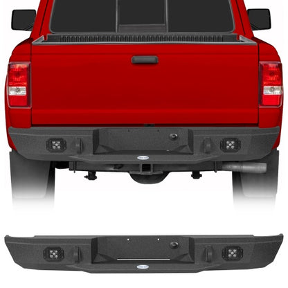 Road Trip Rear Bumper w/ LED Spotlights For 1993-2011 Ford Ranger Fleetside - Ultralisk4x4