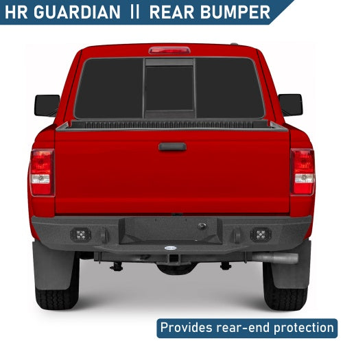 Road Trip Rear Bumper w/ LED Spotlights For 1993-2011 Ford Ranger Fleetside - Ultralisk4x4