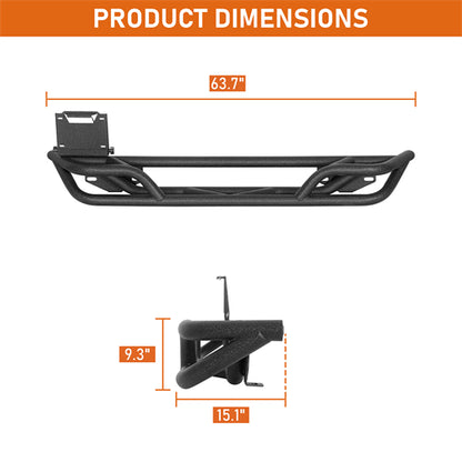 Tubular Rear Bumper For 1987-2006 Jeep Wrangler YJ TJ - Ultralisk4x4