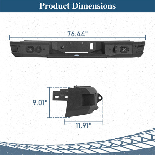 Aftermarket Rear Bumper For 2017-2024 Nissan Titan (Excluding Titan XD) - Ultralisk4x4