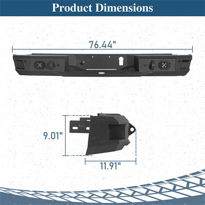 Aftermarket Rear Bumper For 2017-2024 Nissan Titan (Excluding Titan XD) - Ultralisk4x4