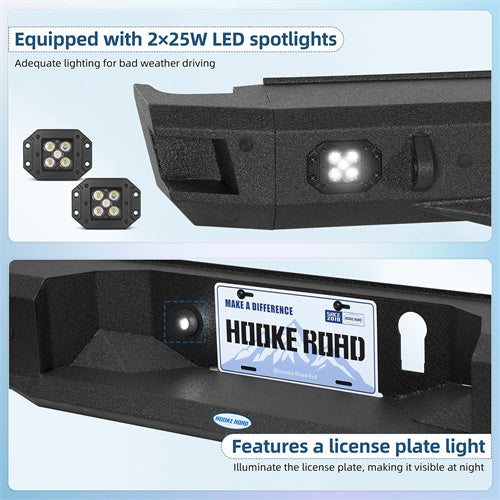 Aftermarket Rear Bumper For 2017-2024 Nissan Titan (Excluding Titan XD) - Ultralisk4x4