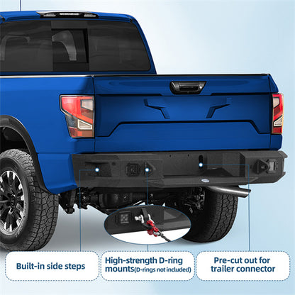 Aftermarket Rear Bumper For 2017-2024 Nissan Titan (Excluding Titan XD) - Ultralisk4x4