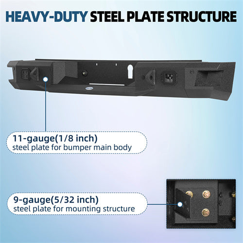 Aftermarket Rear Bumper For 2017-2024 Nissan Titan (Excluding Titan XD) - Ultralisk4x4