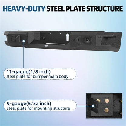 Aftermarket Rear Bumper For 2017-2024 Nissan Titan (Excluding Titan XD) - Ultralisk4x4