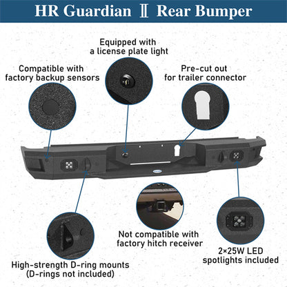 Aftermarket Rear Bumper For 2017-2024 Nissan Titan (Excluding Titan XD) - Ultralisk4x4
