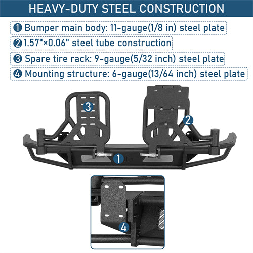KarooCargo Rear Bumper For 2008-2010 Porsche Cayenne 957 - Ultralisk4x4