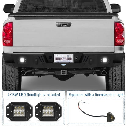 Ram 1500 Rear Bumper w/LED Floodlights For 2002-2008 Ram 1500 - Ultralisk 4x4