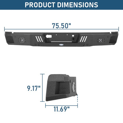Rear Bumper w/ LED Spotlights For 2018-2020 Ford F-150(Excluding Raptor)  - Ultralisk4x4