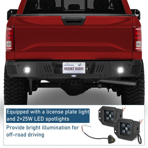 Rear Bumper w/ LED Spotlights For 2018-2020 Ford F-150(Excluding Raptor)  - Ultralisk4x4