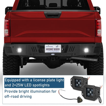 Rear Bumper w/ LED Spotlights For 2018-2020 Ford F-150(Excluding Raptor)  - Ultralisk4x4