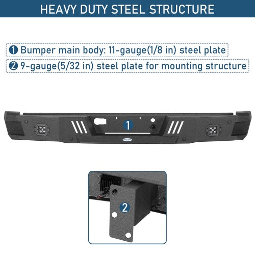 Rear Bumper w/ LED Spotlights For 2018-2020 Ford F-150(Excluding Raptor)  - Ultralisk4x4