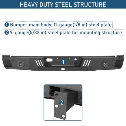 Rear Bumper w/ LED Spotlights For 2018-2020 Ford F-150(Excluding Raptor)  - Ultralisk4x4