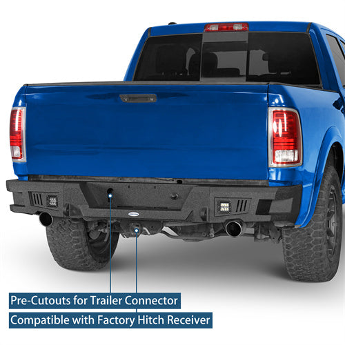 Durable Rear Bumper w/LED Lights(09-18 Dodge Ram 1500) - Ultralisk 4x4