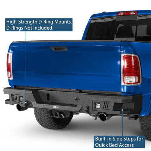 Durable Rear Bumper w/LED Lights(09-18 Dodge Ram 1500) - Ultralisk 4x4